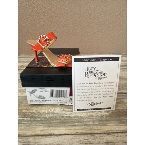 Just The Right Shoe Other - Just The Right Shoe Raine Carlton Cards Lady Luck Tangerine 2005 #25253 NEW